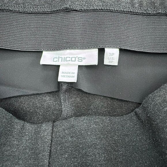 Chico's Pants Size 1 P M Petite Gray Juliet Slim Trim Detail Ankle Pants Slimmin - Picture 5 of 13